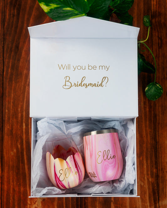 Be My Bridesmaid 2 Piece Drinkware Gift Set