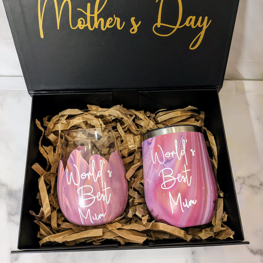 Wishful Wine 2 Piece Drinkware Gift Set - Mother's Day Edition