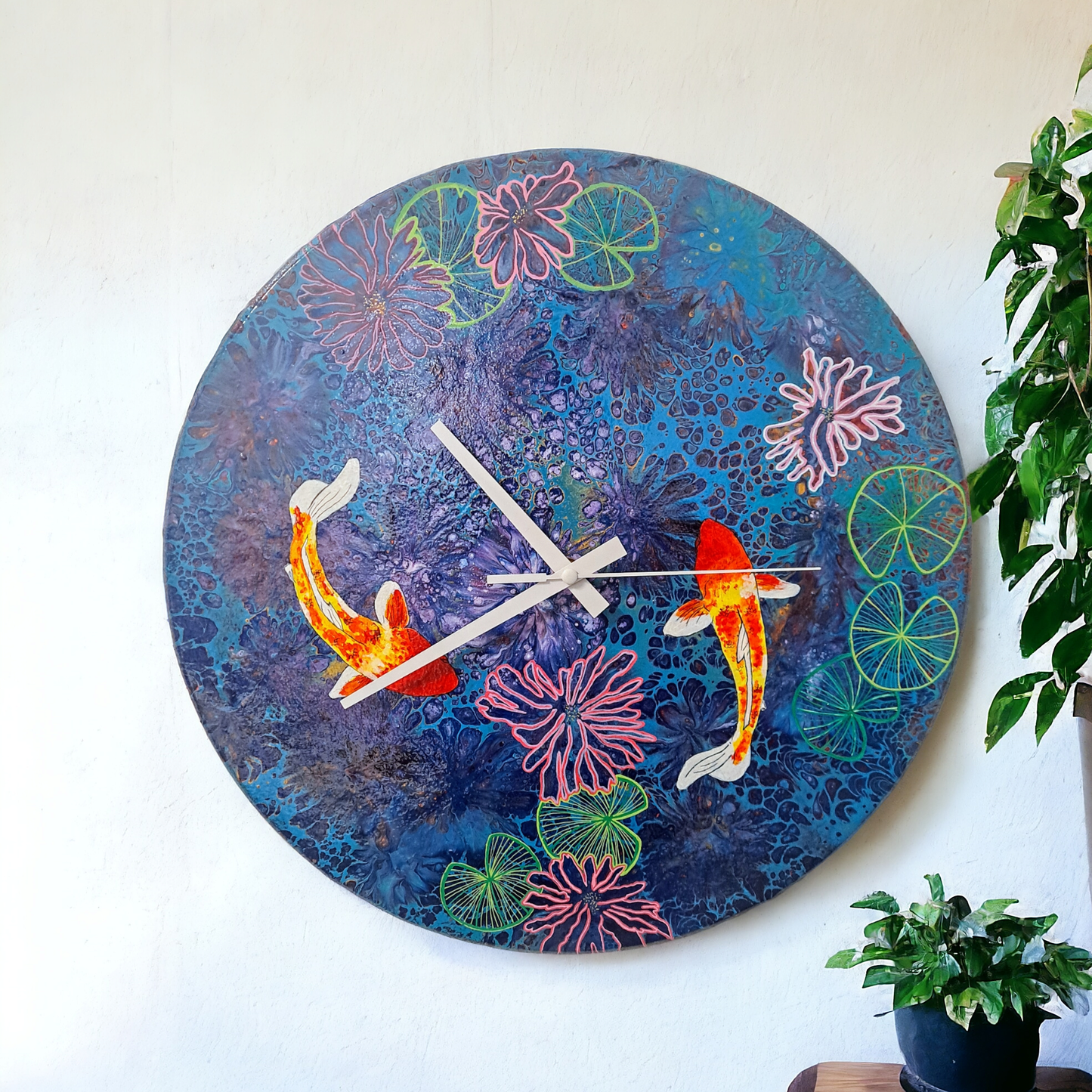 Koi Pond - 40cm Clock